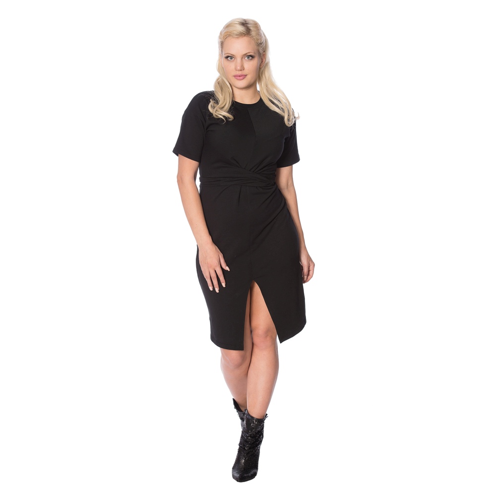 Dancing Days - TIE FRONT DRES Bleistift kleid - Schwarz